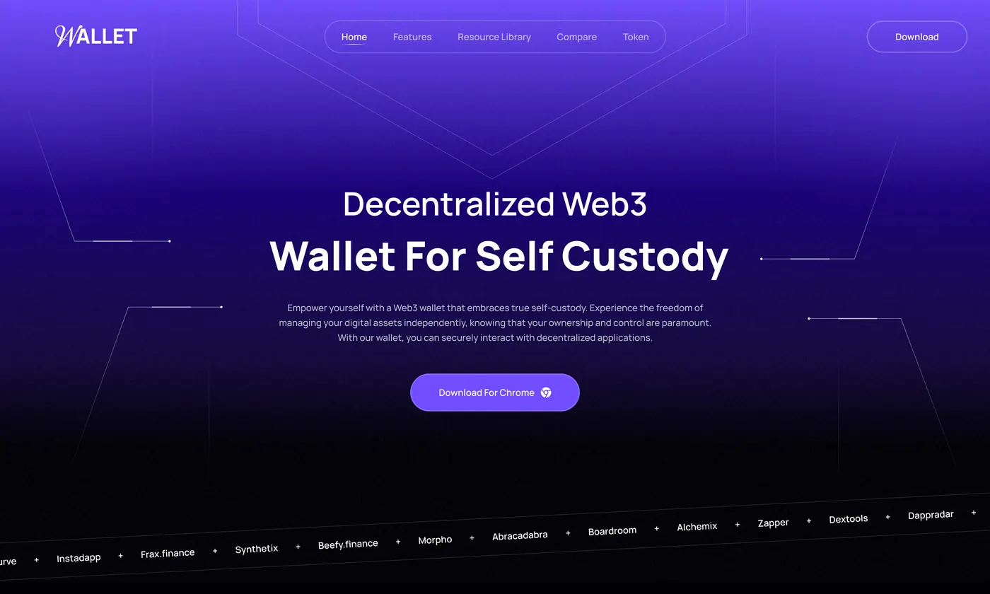 Self-Custody Wallet — Web3 wallet · Swap & custody