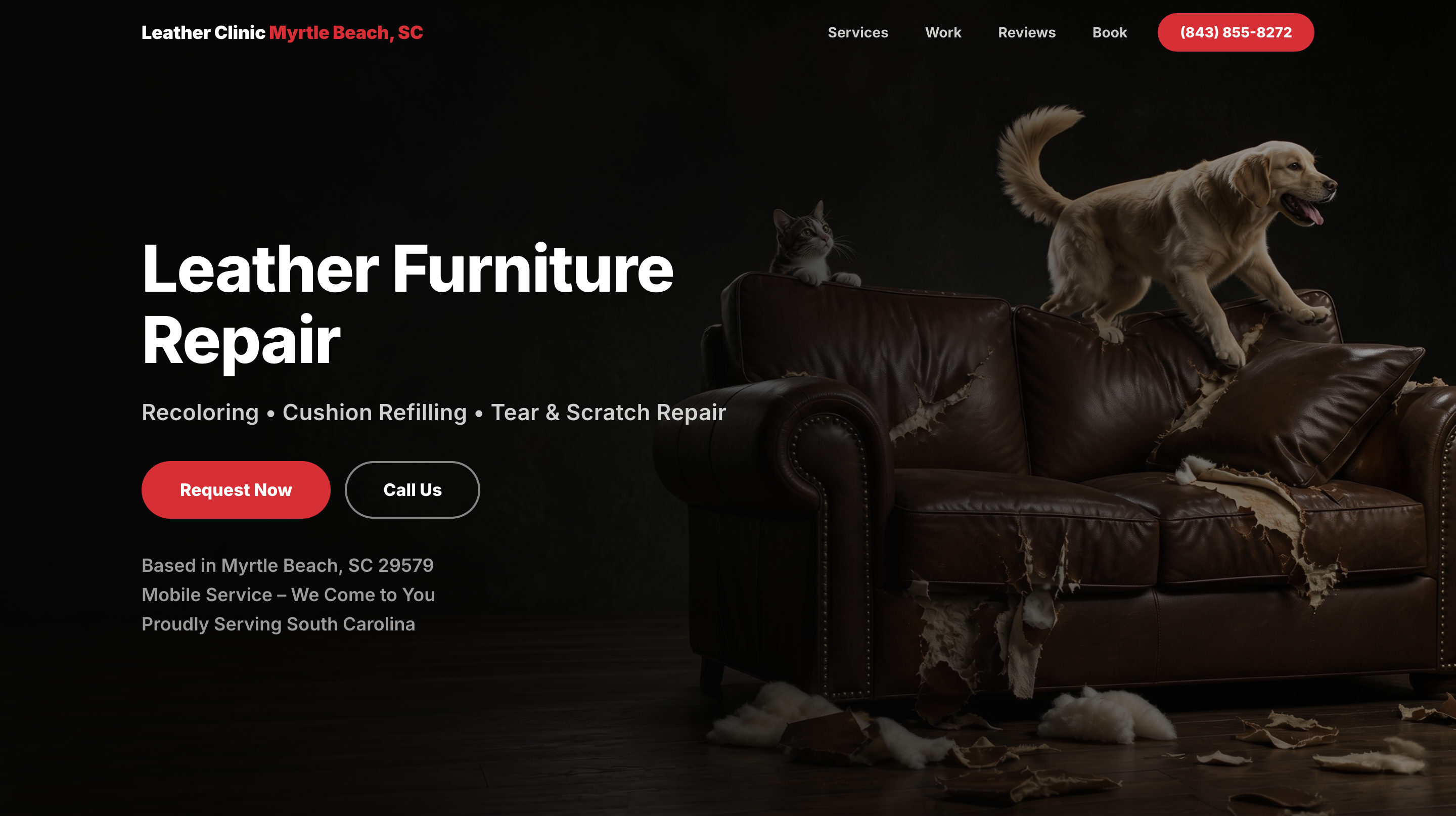 Leather Clinic Myrtle Beach — Leather Clinic Myrtle Beach — hero живого сайту