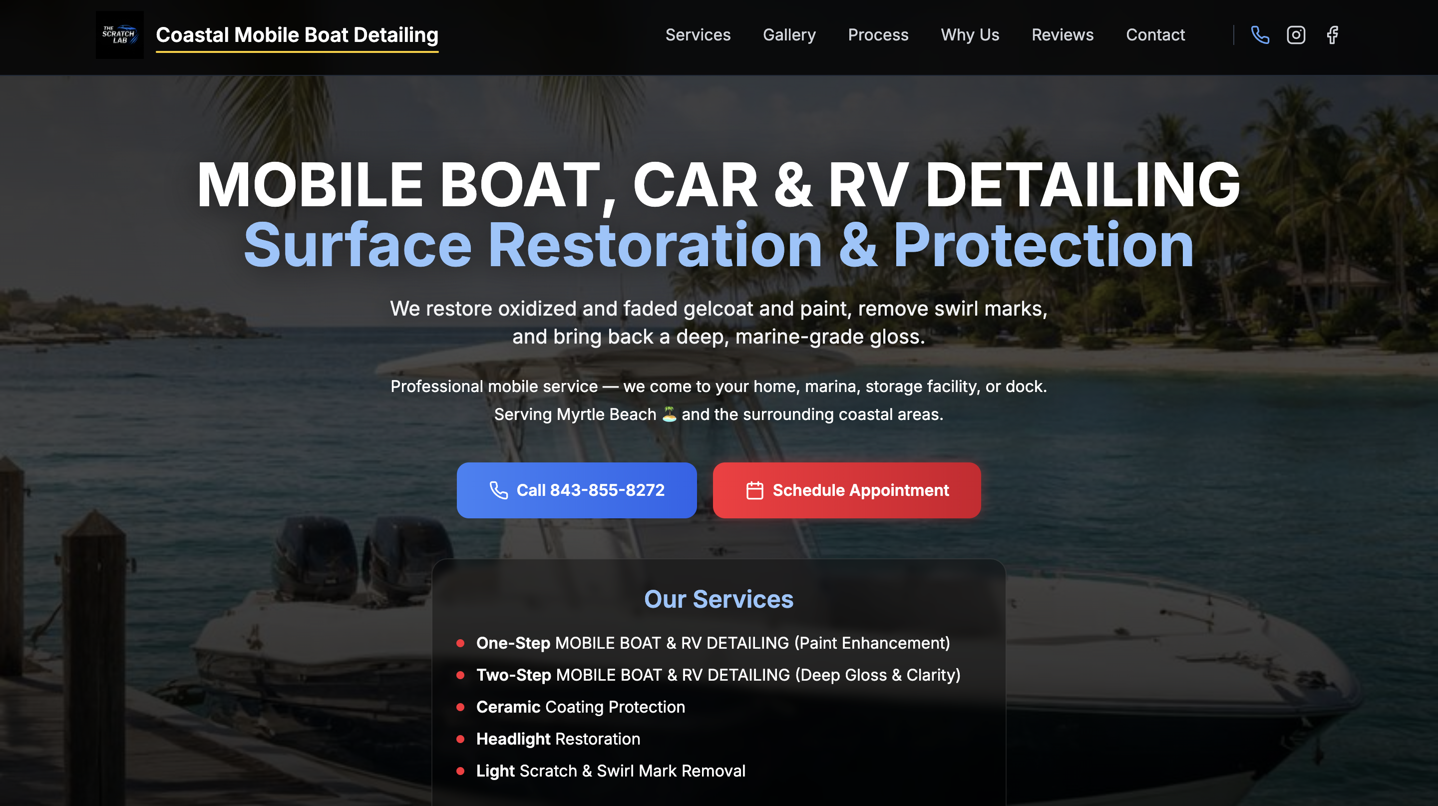Coastal Mobile Boat Detailing — Coastal Mobile Boat Detailing — live hero